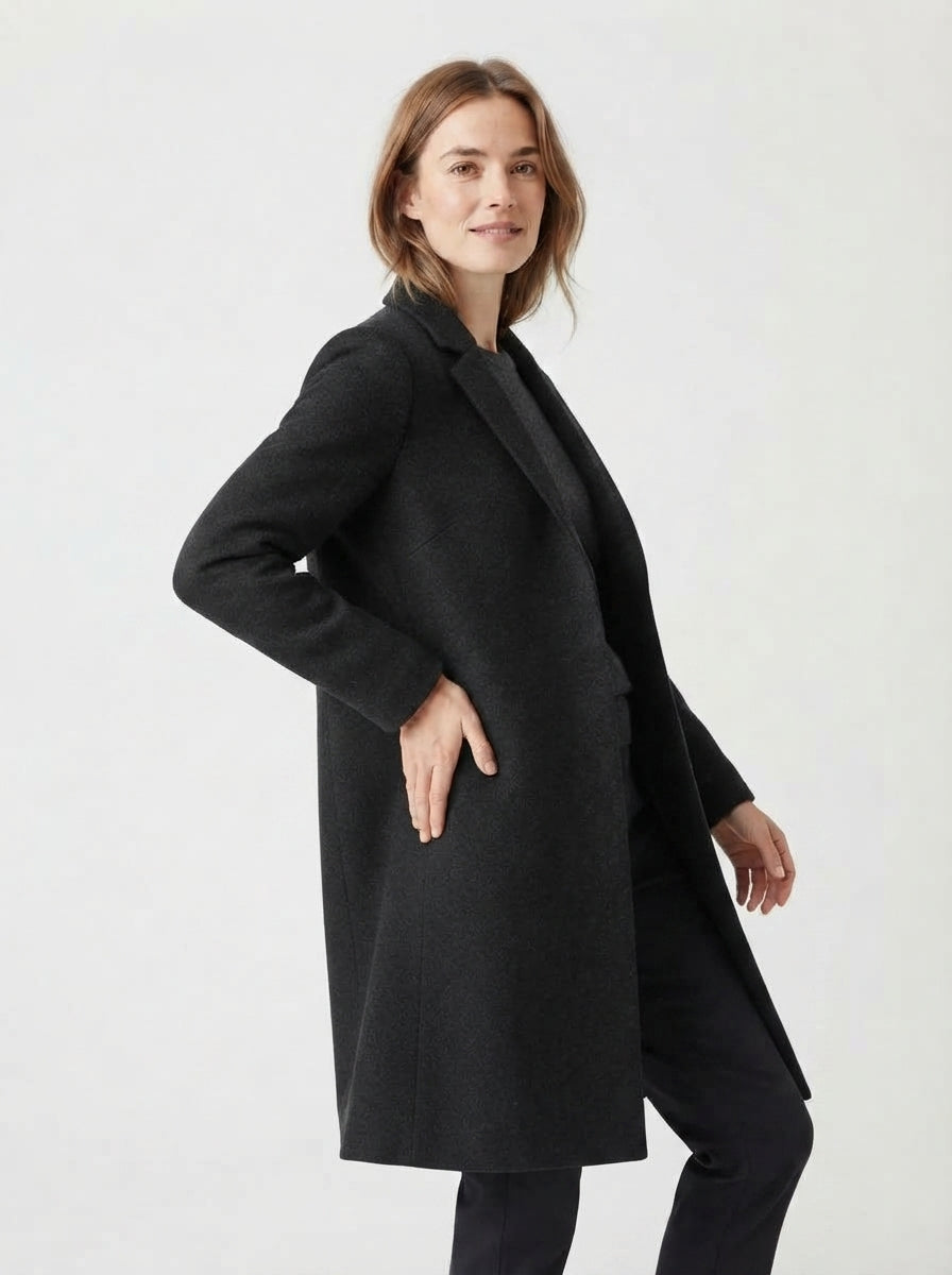 Aurelia — Open-Front Long Trench Coat