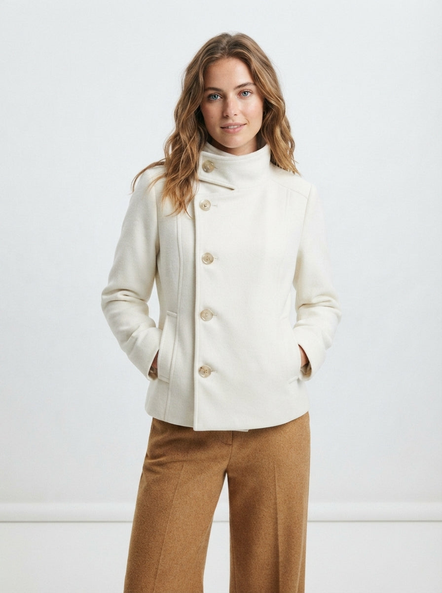 Elara — High-Neck Tailored Jacket