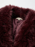 Vienza — High-Neck Faux Fur Coat
