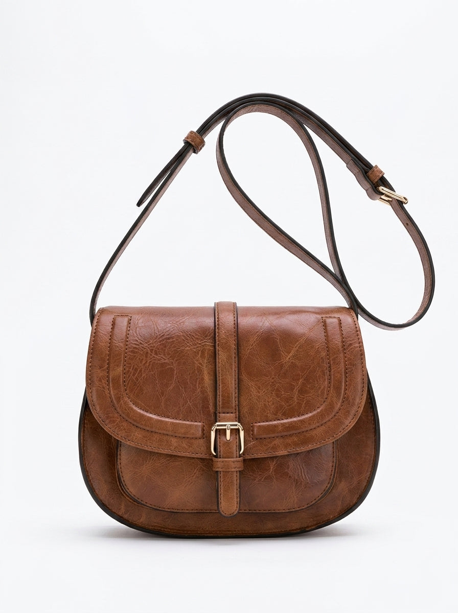 Amelia — Vintage Leather Shoulder Bag