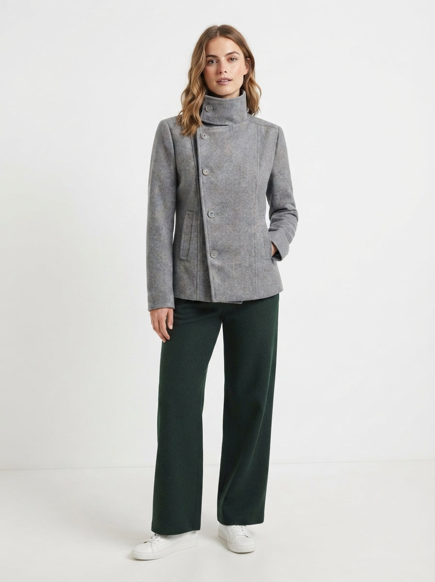 Elara — High-Neck Tailored Jacket
