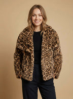 Vienza — High-Neck Faux Fur Coat