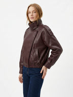 Vienna — Oversized Faux Leather Bomber