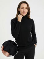 Belvane — Fleece-Lined Turtleneck Jumper with Free Matching Lined Beanie and Gloves