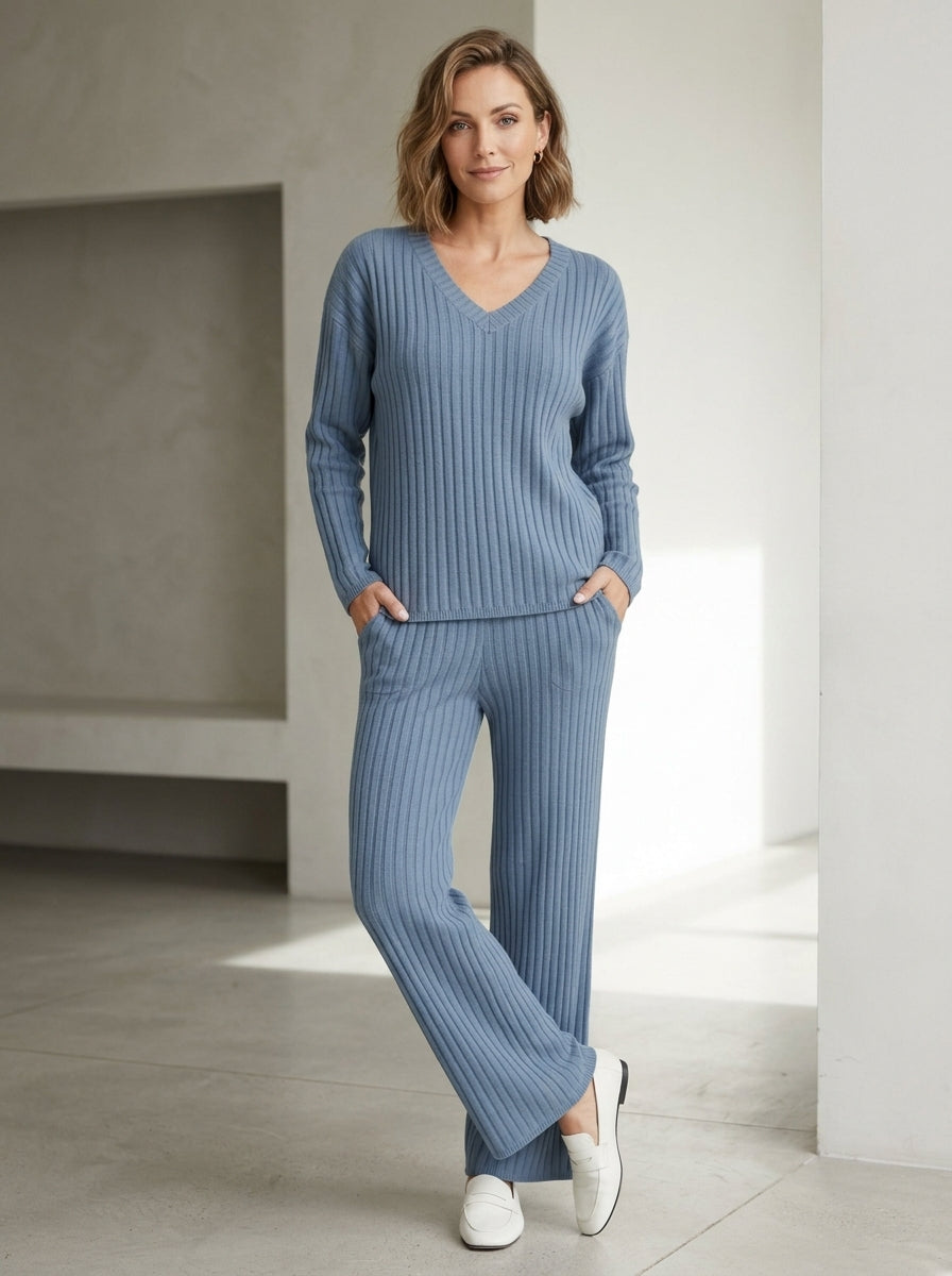 Amara — Ribbed Knit Two-Piece Set