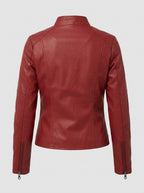 Seraphina — High-Neck Faux Leather Jacket