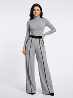 Elysia — Contrast Panel Wide-Leg Set