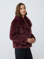 Vienza — High-Neck Faux Fur Coat