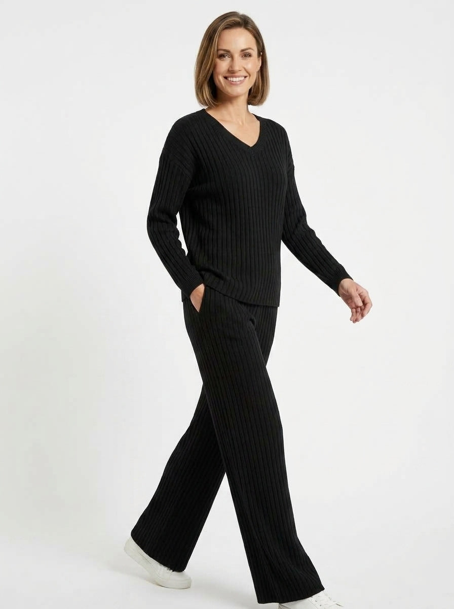 Amara — Ribbed Knit Two-Piece Set