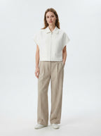 Aveline — Cropped Bomber Jacket