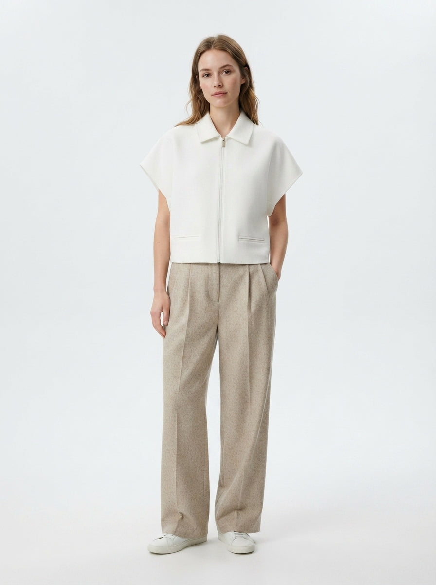 Aveline — Cropped Bomber Jacket